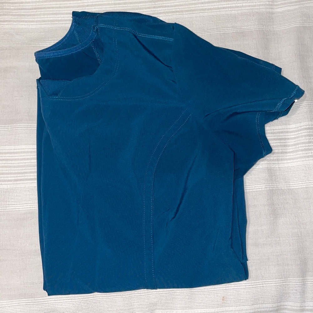 Infinity By Cherokee Caribbean Blue Scrub Nurse Top